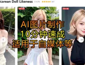 AI美女图片_全自动生成教程（10分钟速成,适用自媒体起号）-招财阁-互联网项目分享基地-创业兼职副业项目 - 网络项目库 - 互联网项目分享基地