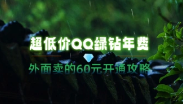 外面卖的QQ绿钻年费_60元超低价开通攻略（25.5.1补充）-招财阁-互联网项目分享基地-创业兼职副业项目 - 网络项目库 - 互联网项目分享基地